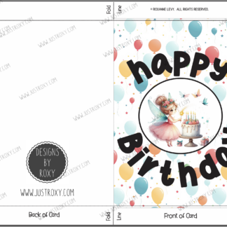 5 x 7 Printable Happy Birthday Card
