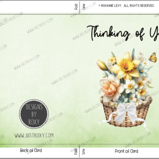 5 x 7 Printable Thinking of You Card