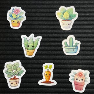 Mini Stickers Kawaii Plants