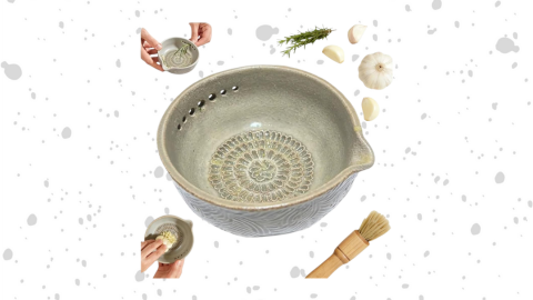 Handmade Garlic Grater & Herb Bowl