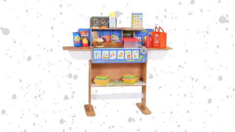 KidKraft 2-in-1 Restaurant & Delivery Wooden Play Store